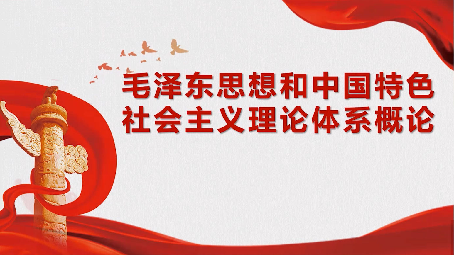 毛泽东思想和中国特色社会主义理论体系概论课程封面