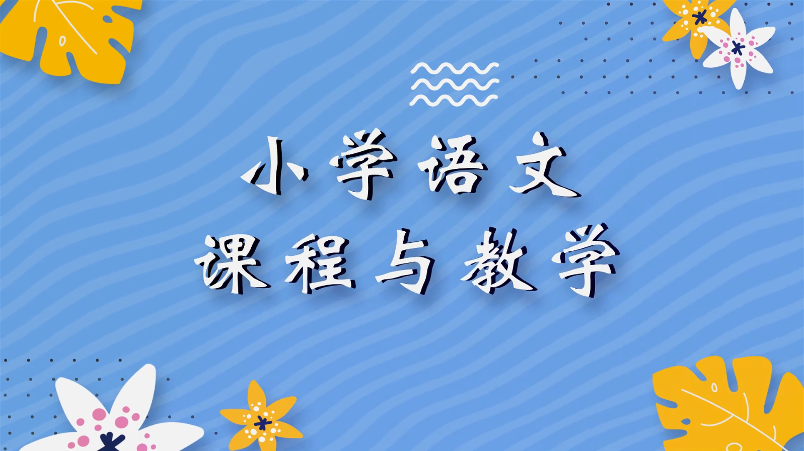 小学语文课程与教学课程封面