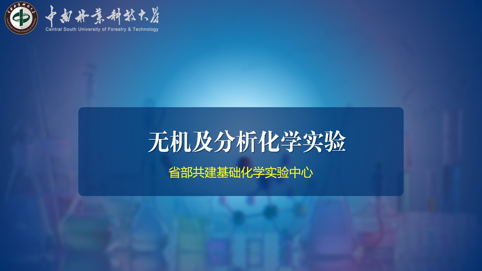无机及分析化学实验2023课程封面