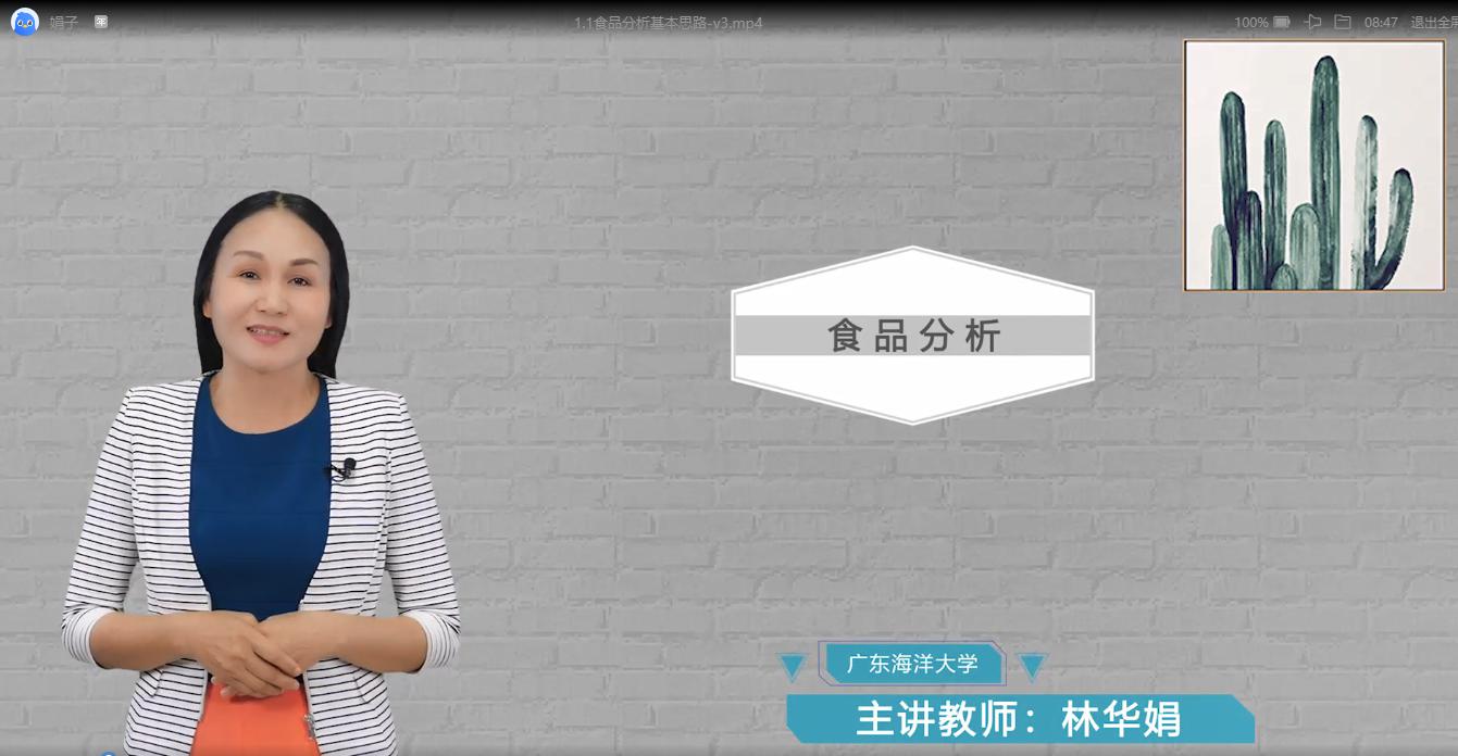 食品分析课程封面