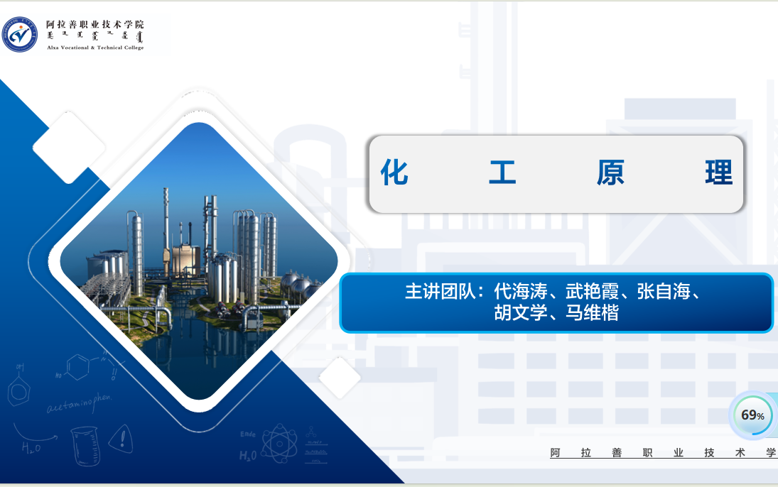 化工原理2025春季课程封面